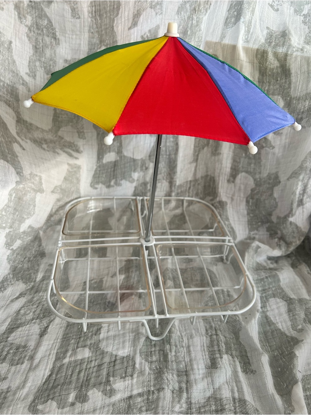 Retro Umbrella Patio Serving Tray
